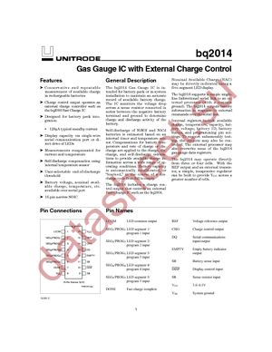 BQ2014SN-D120 datasheet  